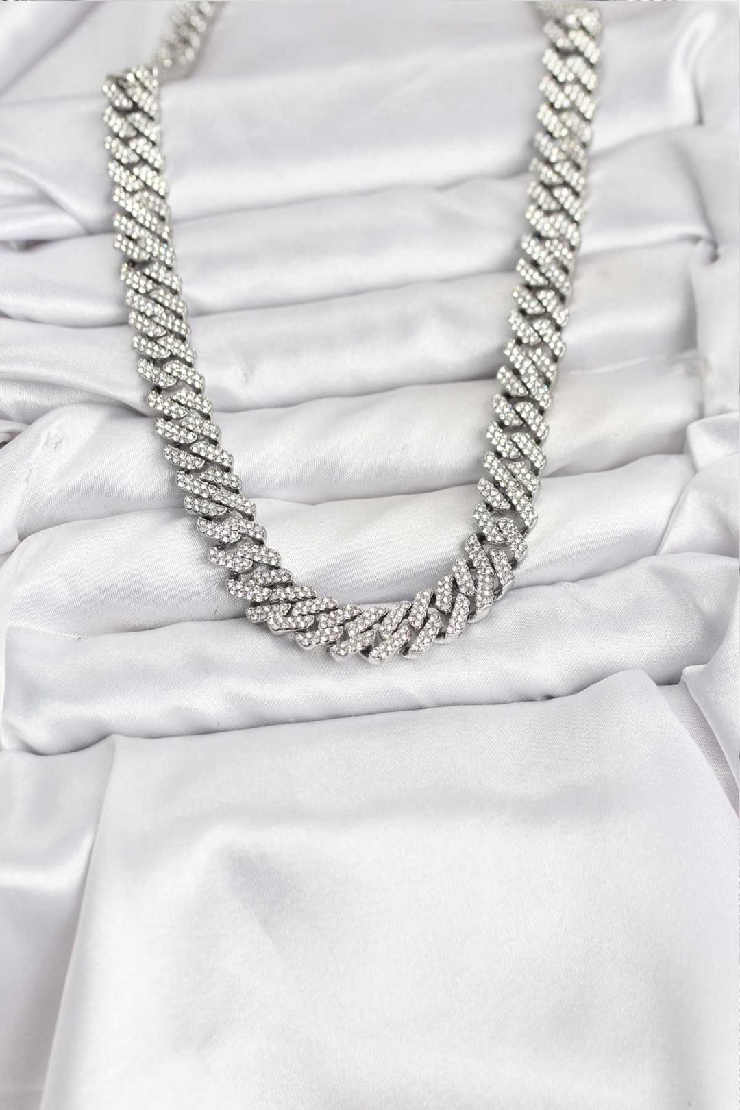 Pirinç Cuba Chain Gurmet Model Kolye